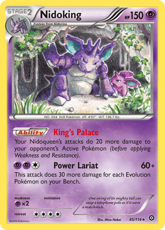 Nidoking Steam Siege Pokemon Card