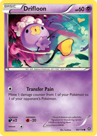 Drifloon Steam Siege Pokemon Card