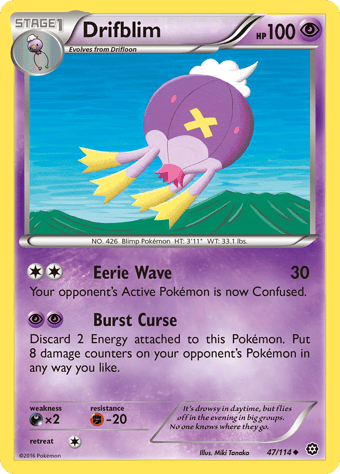 Drifblim Steam Siege Pokemon Card