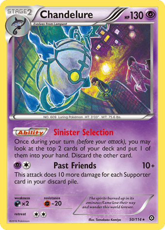 Chandelure Steam Siege Pokemon Card