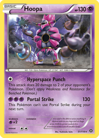 Hoopa Steam Siege Pokemon Card