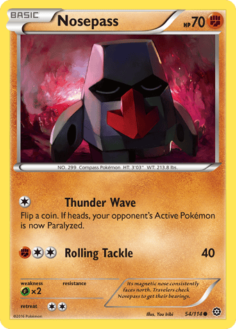 Nosepass Steam Siege Pokemon Card