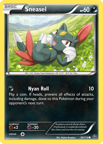 Sneasel Steam Siege Pokemon Card