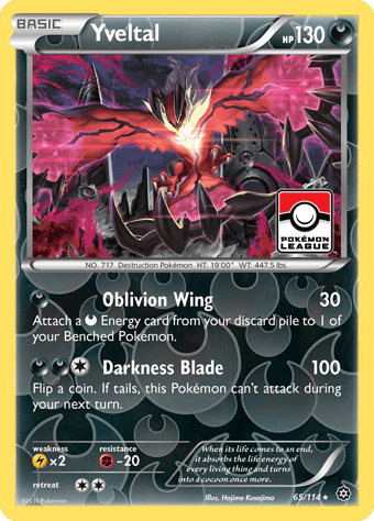 Yveltal Steam Siege Pokemon Card