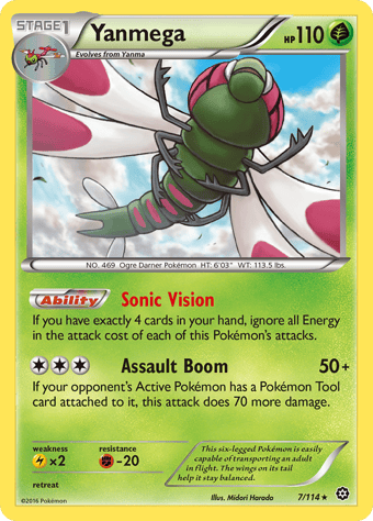 Yanmega Steam Siege Pokemon Card
