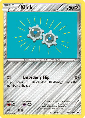 Klink Steam Siege Pokemon Card