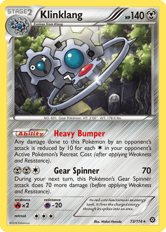 Klinklang Steam Siege Pokemon Card