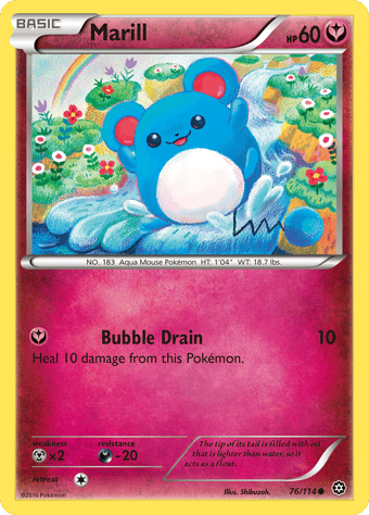 Marill Steam Siege Pokemon Card
