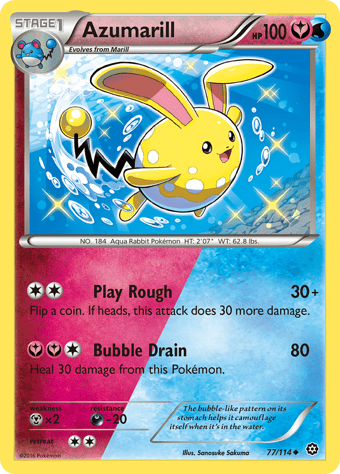 Azumarill Steam Siege Pokemon Card