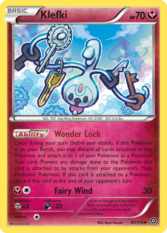 Klefki Steam Siege Pokemon Card