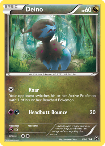 Deino Steam Siege Pokemon Card