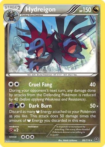 Hydreigon Steam Siege Pokemon Card