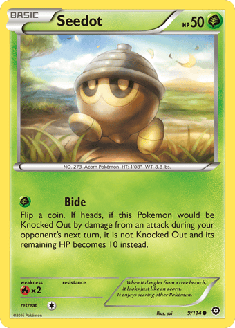Seedot Steam Siege Pokemon Card