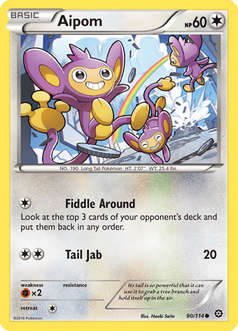Aipom Steam Siege Pokemon Card
