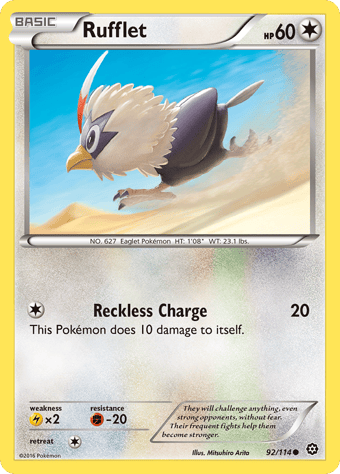 Rufflet Steam Siege Pokemon Card