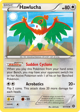 Hawlucha Steam Siege Pokemon Card