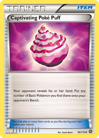 Captivating Poke Puff Steam Siege Pokemon Card