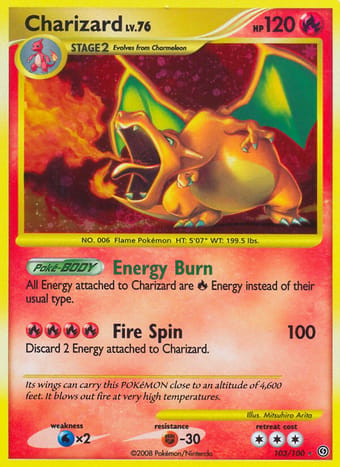 Charizard Stormfront Pokemon Card