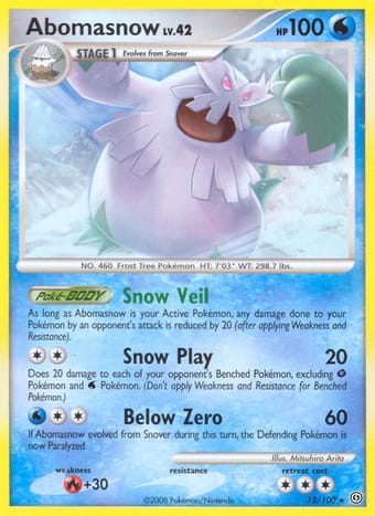 Abomasnow Stormfront Pokemon Card