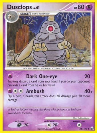 Dusclops Stormfront Pokemon Card
