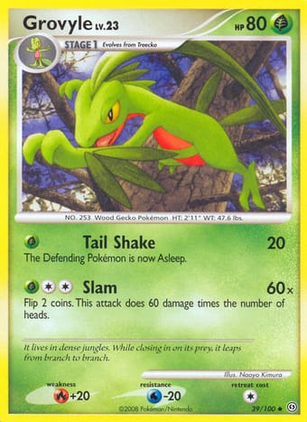 Grovyle Stormfront Pokemon Card