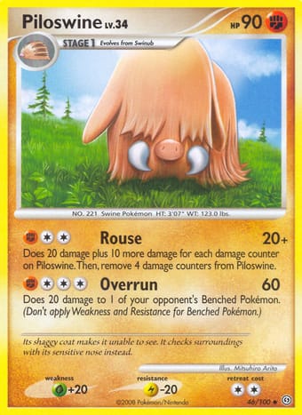 Piloswine Stormfront Pokemon Card