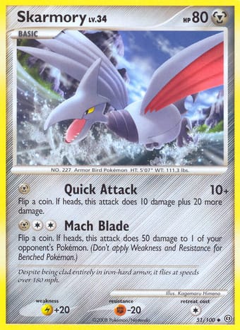 Skarmory Stormfront Pokemon Card