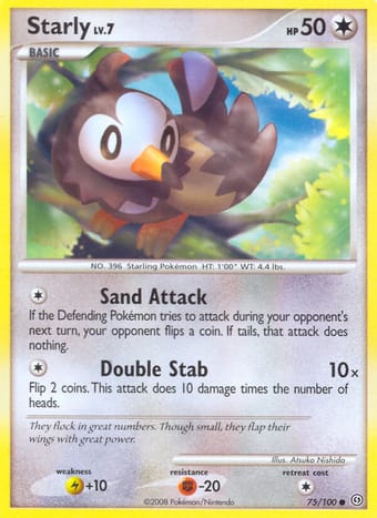 Starly Stormfront Pokemon Card