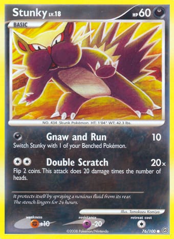 Stunky Stormfront Pokemon Card