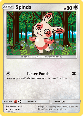 Spinda Sun & Moon Pokemon Card