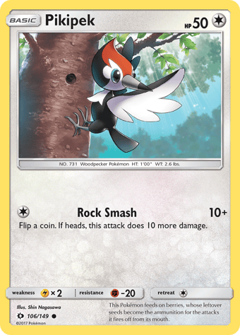 Pikipek Sun & Moon Pokemon Card