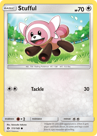 Stufful Sun & Moon Pokemon Card
