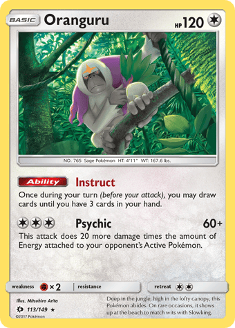 Oranguru Sun & Moon Pokemon Card