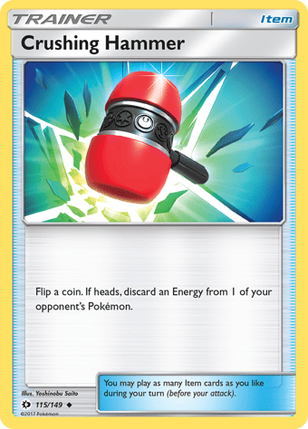 Crushing Hammer Sun & Moon Pokemon Card