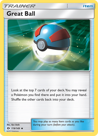 Great Ball Sun & Moon Pokemon Card