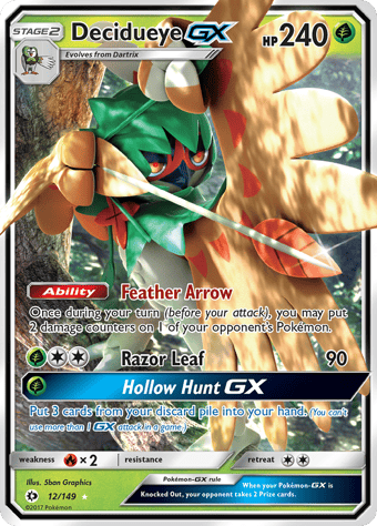 Decidueye-GX Sun & Moon Pokemon Card