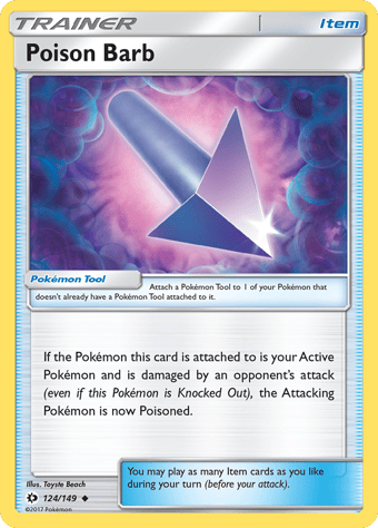 Poison Barb Sun & Moon Pokemon Card