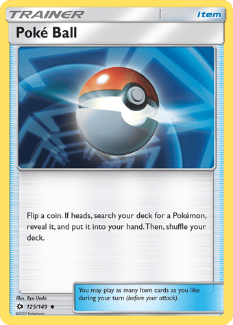 Poke Ball Sun & Moon Pokemon Card