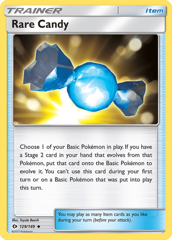 Rare Candy Sun & Moon Pokemon Card