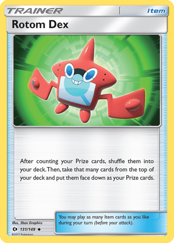Rotom Dex Sun & Moon Pokemon Card