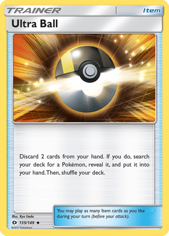 Ultra Ball Sun & Moon Pokemon Card