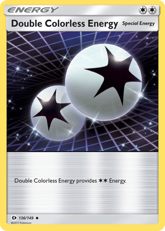 Double Colorless Energy Sun & Moon Pokemon Card