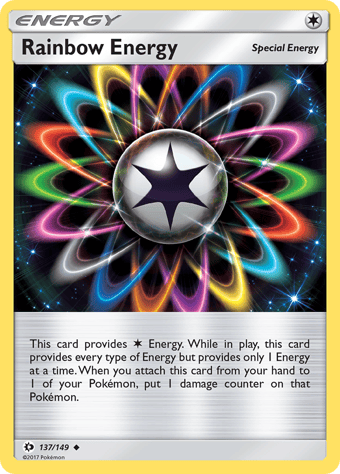 Rainbow Energy Sun & Moon Pokemon Card