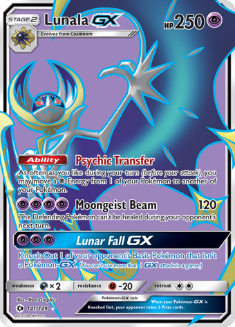 Lunala-GX Sun & Moon Pokemon Card