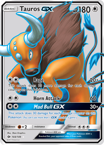 Tauros-GX Sun & Moon Pokemon Card