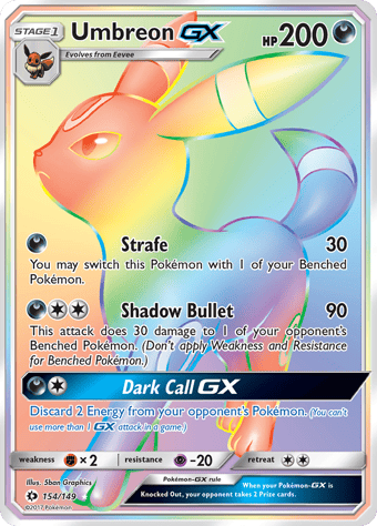 Umbreon-GX Sun & Moon Pokemon Card