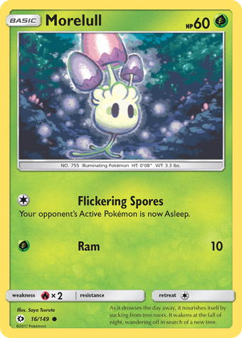 Morelull Sun & Moon Pokemon Card