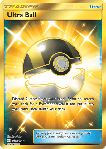 Ultra Ball Sun & Moon Pokemon Card