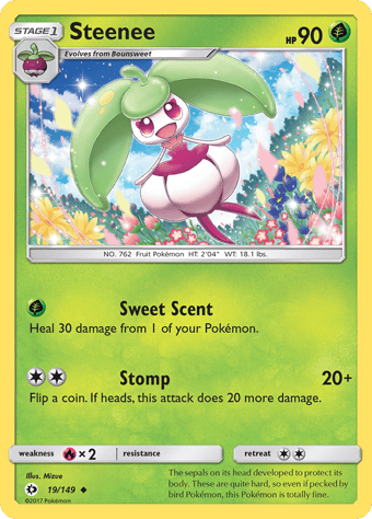 Steenee Sun & Moon Pokemon Card