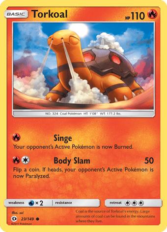 Torkoal Sun & Moon Pokemon Card